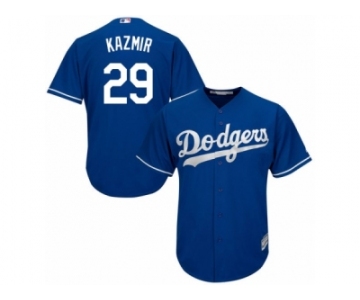 Men's Majestic Los Angeles Dodgers #29 Scott Kazmir Authentic Royal Blue Alternate Cool Base MLB Jersey