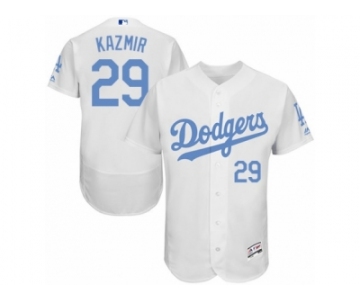 Men's Majestic Los Angeles Dodgers #29 Scott Kazmir Authentic White 2016 Father's Day Fashion Flex Base MLB Jersey
