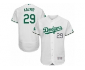Men's Majestic Los Angeles Dodgers #29 Scott Kazmir White Celtic Flexbase Authentic Collection MLB Jersey