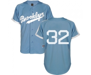 Men's Majestic Los Angeles Dodgers #32 Sandy Koufax Replica Light Blue Cooperstown MLB Jersey