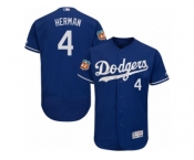 Men's Majestic Los Angeles Dodgers #4 Babe Herman Royal Blue Flexbase Authentic Collection MLB Jersey