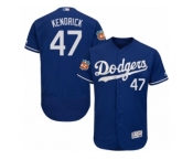 Men's Majestic Los Angeles Dodgers #47 Howie Kendrick Royal Blue Flexbase Authentic Collection MLB Jersey