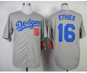 mlb jerseys los angeles dodgers #16 ethler grey[2014 new]