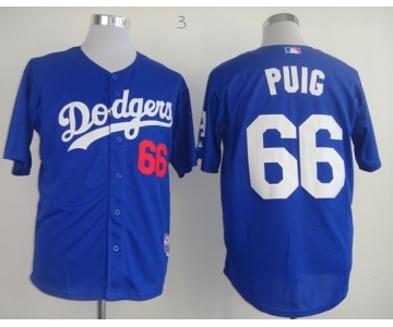 mlb jerseys los angeles dodgers #66 puig blue[cool base]