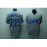 mlb los angeles dodgers #22 kershaw grey(cool base)