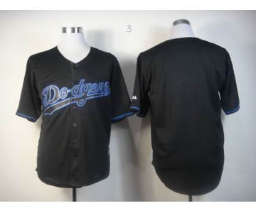mlb los angeles dodgers blank black fashion jersey