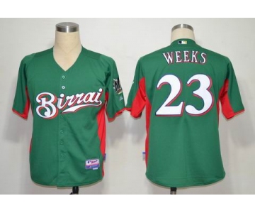 MLB Jerseys Milwaukee Brewers 23# Weeks Green