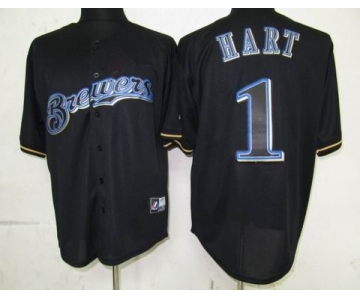 mlb jerseys milwaukee brewers #1 hart black fashion