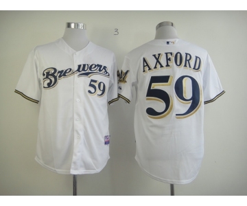 mlb jerseys milwaukee brewers #59 axford white