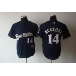 mlb milwaukee brewers #14 mcgehee dk blue(cool base)
