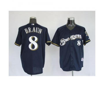 mlb milwaukee brewers #8 braun blue(cool base)