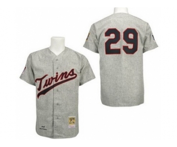 MLB Minnesota Twins #29 Rod Carew Grey Throwback jerseys