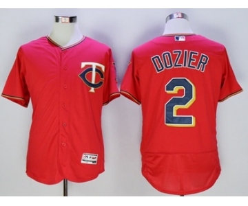 Men Minnesota Twins #2 Brian Dozier Majestic Red Flexbase Authentic Collection Player Jersey