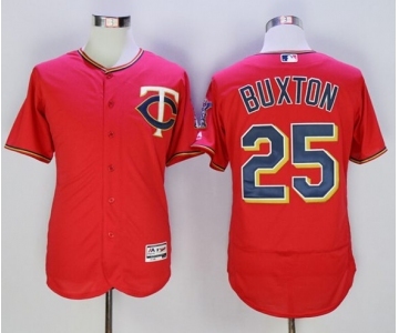 Men Minnesota Twins #25 Byron Buxton Majestic Red Flexbase Authentic Collection Player Jersey