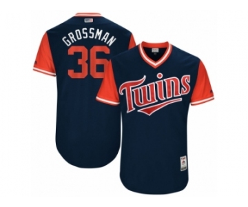 Men's 2017 Little League World Series Twins #36 Robbie Grossman Grossman Navy Jersey