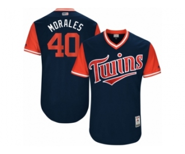 Men's 2017 Little League World Series Twins #40 Bartolo Colon Morales Navy Jersey