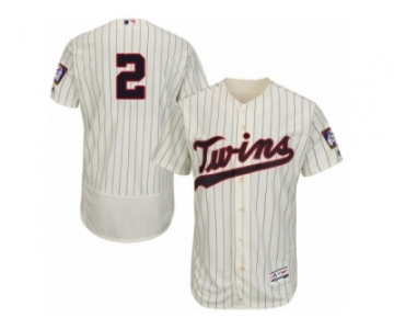 Men's Majestic Minnesota Twins #2 Brian Dozier Cream Flexbase Authentic Collection MLB Jersey