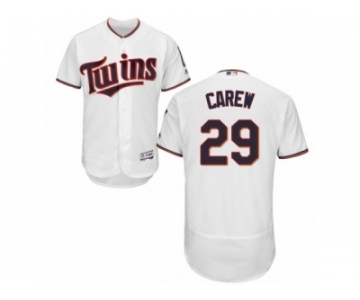 Men's Majestic Minnesota Twins #29 Rod Carew White Flexbase Authentic Collection MLB Jersey