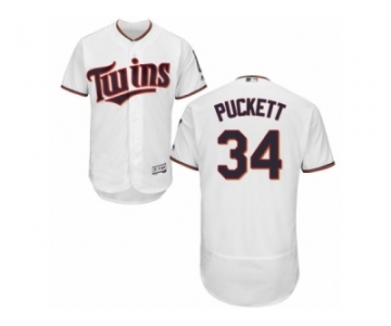 Men's Majestic Minnesota Twins #34 Kirby Puckett White Flexbase Authentic Collection MLB Jersey