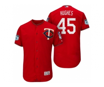 Men's Minnesota Twins #45 Phil Hughes 2017 Spring Training Flex Base Authentic Collection Stitched Baseball Jersey