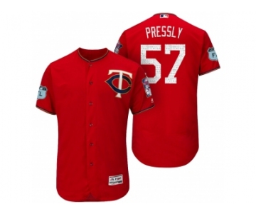 Men's Minnesota Twins #57 Ryan Pressly 2017 Spring Training Flex Base Authentic Collection Stitched Baseball Jersey