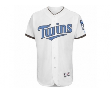 Men's Minnesota Twins Majestic Blank White Fashion 2016 Father's Day Flex Base Team Jersey