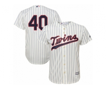 Minnesota Twins #40 Bartolo Colon Replica Cream Alternate Cool Base MLB Jersey