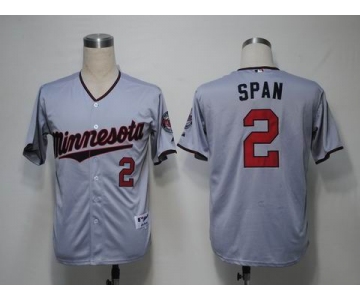mlb jerseys minnesota twins #2 span grey[2011 minnesota]