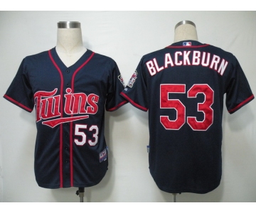 mlb jerseys minnesota twins #53 blackburn dk blue