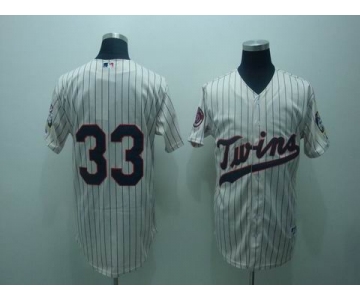 mlb minnesota Twins #33 morneau cream(50th)