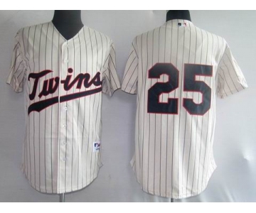 mlb minnesota twins #25 cream(50th)