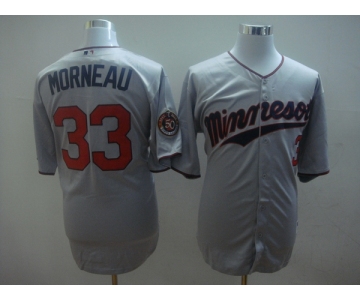 mlb minnesota twins #33 morneau grey (50th)