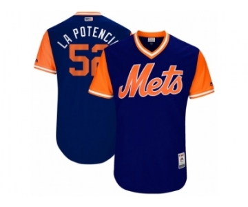 Men's 2017 Little League World Series Mets Yoenis Cespedes #52 La Potencia Royal Jersey