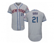 Men's Majestic New York Mets #21 Lucas Duda Grey Flexbase Authentic Collection MLB Jersey