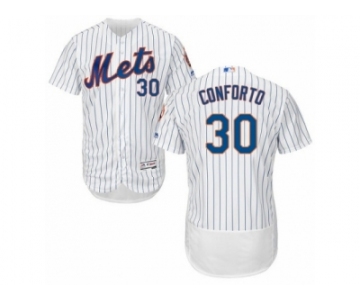 Men's Majestic New York Mets #30 Michael Conforto White Flexbase Authentic Collection MLB Jersey