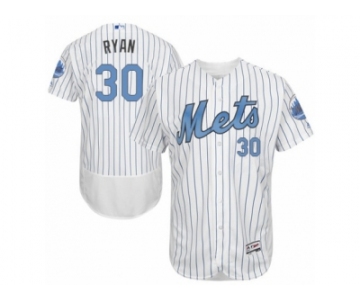 Men's Majestic New York Mets #30 Nolan Ryan Authentic White 2016 Father's Day Fashion Flex Base MLB Jersey