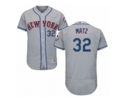 Men's Majestic New York Mets #32 Steven Matz Grey Flexbase Authentic Collection MLB Jersey