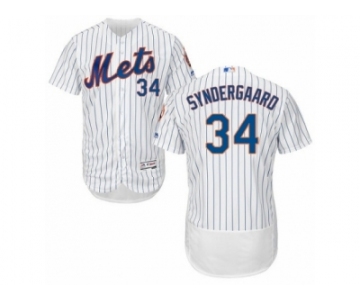 Men's Majestic New York Mets #34 Noah Syndergaard White Flexbase Authentic Collection MLB Jersey