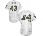 Men's Majestic New York Mets #43 Addison Reed Authentic White 2016 Memorial Day Fashion Flex Base MLB Jersey