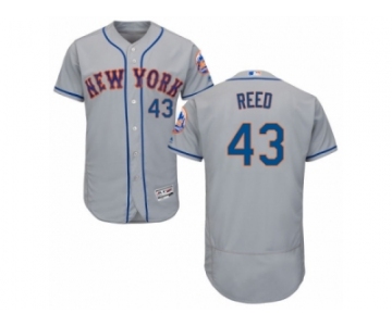 Men's Majestic New York Mets #43 Addison Reed Grey Flexbase Authentic Collection MLB Jersey