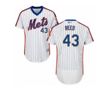Men's Majestic New York Mets #43 Addison Reed White Royal Flexbase Authentic Collection MLB Jersey