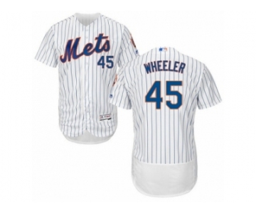 Men's Majestic New York Mets #45 Zack Wheeler White Flexbase Authentic Collection MLB Jersey