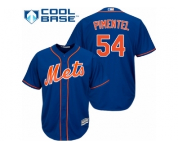 Men's Majestic New York Mets #54 Stolmy Pimentel Replica Royal Blue Alternate Home Cool Base MLB Jersey