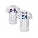 Men's Majestic New York Mets #54 Stolmy Pimentel White Flexbase Authentic Collection MLB Jersey