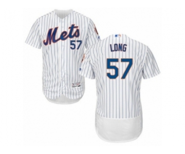 Men's Majestic New York Mets #57 Kevin Long White Flexbase Authentic Collection MLB Jersey