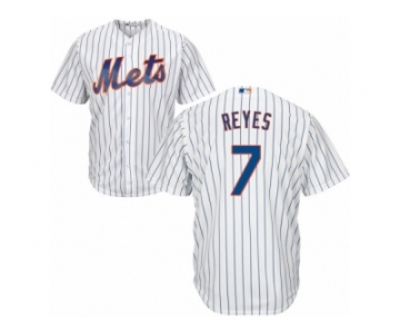 Men's Majestic New York Mets #7 Jose Reyes Replica White Home Cool Base MLB Jersey