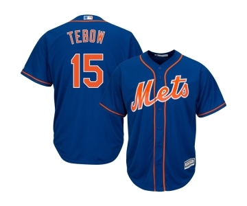 Men's New York Mets #15 Tim Tebow Majestic Blue Cool Base Player Jersey