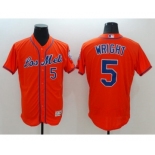 Men's New York Mets #5 David Wright Majestic Orange Flexbase Authentic Collection Player Jersey
