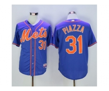 New York Mets #31 Mike Piazza Blue Alternate Home 2016 Hall Of Fame Patch Stitched Baseball Jersey
