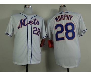 mlb jerseys new york mets #28 murphy white